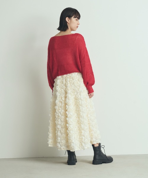 paravion（パラビオン）の「スパンコールシアールーズニット（ニット/セーター・レディース・アイボリー/ミント/ピンク/レッド・FREE）」の19枚目の写真