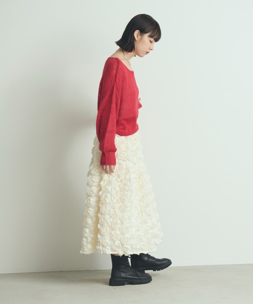 paravion（パラビオン）の「スパンコールシアールーズニット（ニット/セーター・レディース・アイボリー/ミント/ピンク/レッド・FREE）」の20枚目の写真