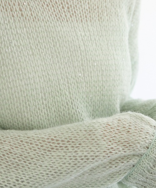 paravion（パラビオン）の「スパンコールシアールーズニット（ニット/セーター・レディース・アイボリー/ミント/ピンク/レッド・FREE）」の6枚目の写真