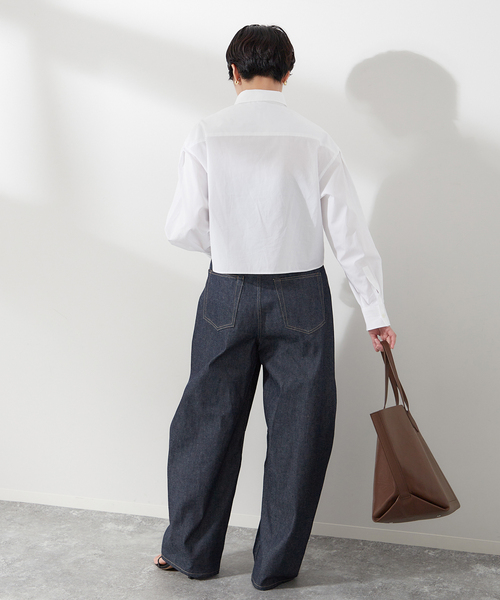 journal standard L'essage（ジャーナルスタンダードレサージュ）の「《追加》デニムカーブパンツ（デニムパンツ・レディース・サックスブルー/ネイビー・36/38）」の8枚目の写真