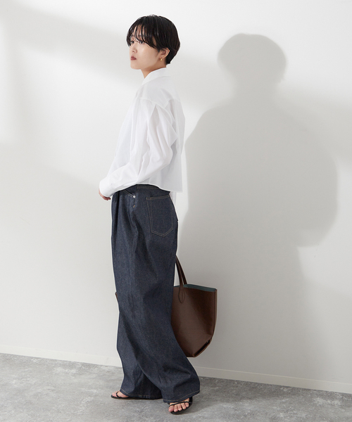 【ジャーナルスタンダード レサージュ】 デニムカーブパンツ インディゴ 38 journal standard L'essage（ジャーナルスタンダードレサージュ