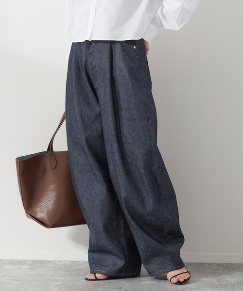 journal standard L'essage（ジャーナルスタンダードレサージュ）の「《追加》デニムカーブパンツ（デニムパンツ・レディース・サックスブルー/ネイビー・36/38）」の10枚目の写真