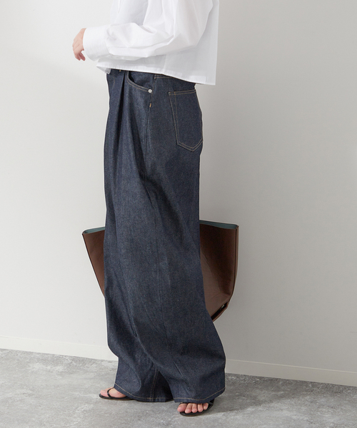 journal standard L'essage（ジャーナルスタンダードレサージュ）の「《追加》デニムカーブパンツ（デニムパンツ・レディース・サックスブルー/ネイビー・36/38）」の11枚目の写真