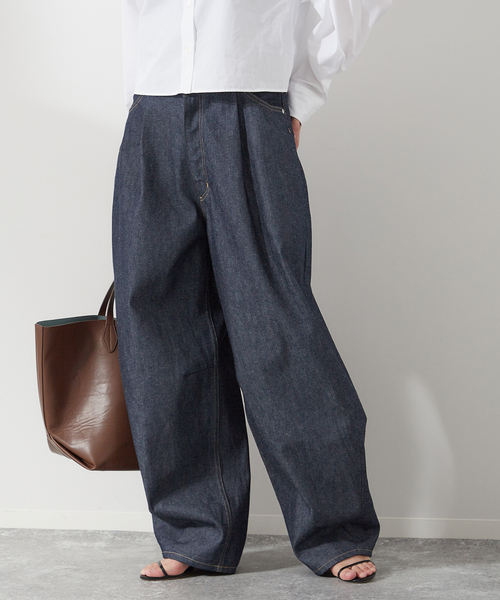 【ジャーナルスタンダード レサージュ】 デニムカーブパンツ インディゴ 38 追加》デニムカーブパンツ（デニムパンツ）｜journal standard L