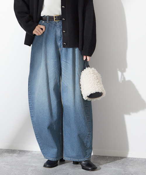 journal standard L'essage（ジャーナルスタンダードレサージュ）の「《追加》デニムカーブパンツ（デニムパンツ・レディース・サックスブルー/ネイビー・36/38）」の16枚目の写真