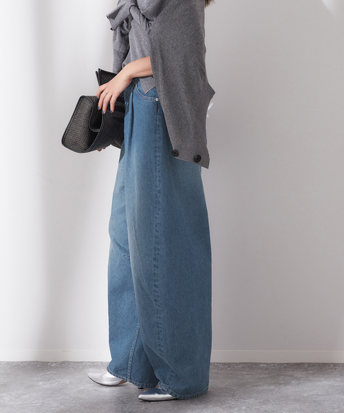 journal standard L'essage（ジャーナルスタンダードレサージュ）の「《追加》デニムカーブパンツ（デニムパンツ・レディース・サックスブルー/ネイビー・36/38）」の21枚目の写真