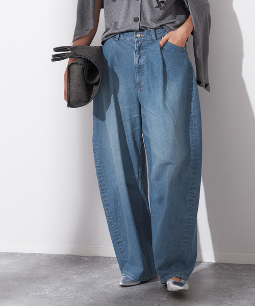 journal standard L'essage（ジャーナルスタンダードレサージュ）の「《追加》デニムカーブパンツ（デニムパンツ・レディース・サックスブルー/ネイビー・36/38）」の22枚目の写真