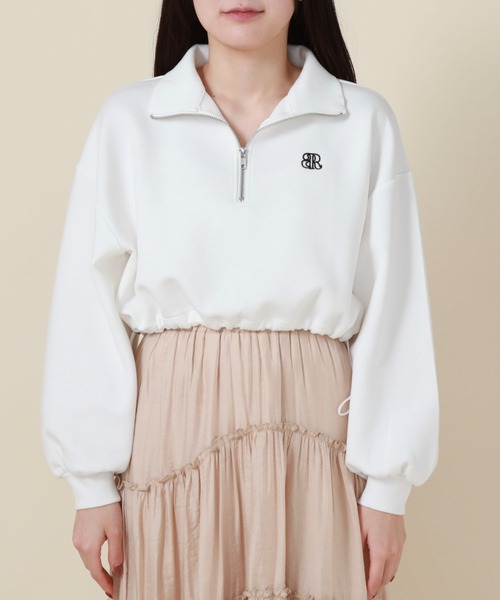 archives（アルシーヴ）の「ハーフZIPダンボールプルオーバー（Tシャツ/カットソー・レディース・オフホワイト/ブラック/アイボリー・MEDIUM）」の12枚目の写真