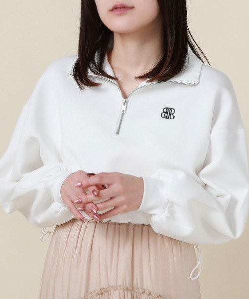 archives（アルシーヴ）の「ハーフZIPダンボールプルオーバー（Tシャツ/カットソー・レディース・オフホワイト/ブラック/アイボリー・MEDIUM）」の17枚目の写真