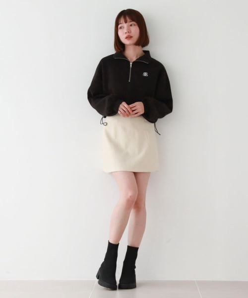archives（アルシーヴ）の「ハーフZIPダンボールプルオーバー（Tシャツ/カットソー・レディース・オフホワイト/ブラック/アイボリー・MEDIUM）」の19枚目の写真