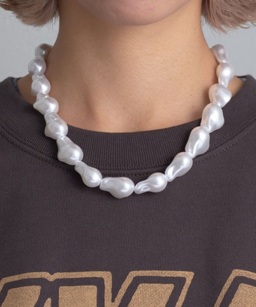 CIAOPANIC（チャオパニック）の「ランダムパールネックレス（ネックレス・レディース・ホワイト・FREE）」の2枚目の写真