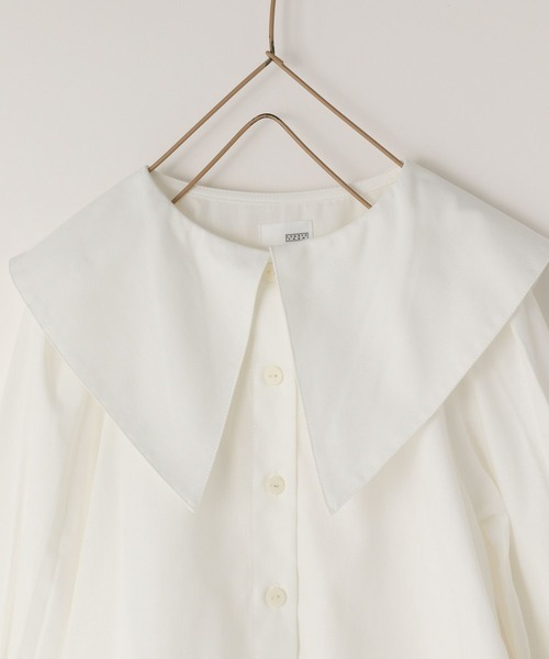 LOWRYS FARM(ローリーズファーム)の「BIGカラーチュニックブラウス 996639(シャツ/ブラウス・キッズ・ホワイト/ブルー・110cm/120cm/130cm/140cm/150cm)」の4枚目の写真