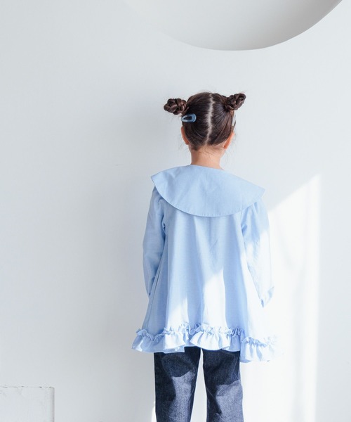 LOWRYS FARM(ローリーズファーム)の「BIGカラーチュニックブラウス 996639(シャツ/ブラウス・キッズ・ホワイト/ブルー・110cm/120cm/130cm/140cm/150cm)」の19枚目の写真
