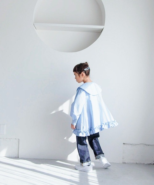 LOWRYS FARM(ローリーズファーム)の「BIGカラーチュニックブラウス 996639(シャツ/ブラウス・キッズ・ホワイト/ブルー・110cm/120cm/130cm/140cm/150cm)」の21枚目の写真