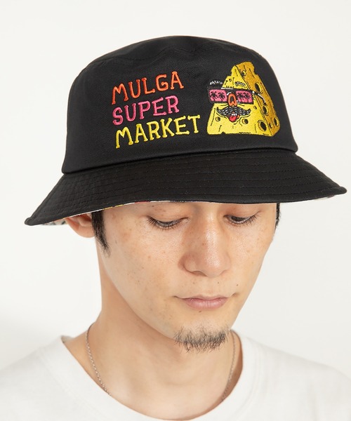 MULGA x CA4LA BUCKET HAT カシラ ハット ブラック