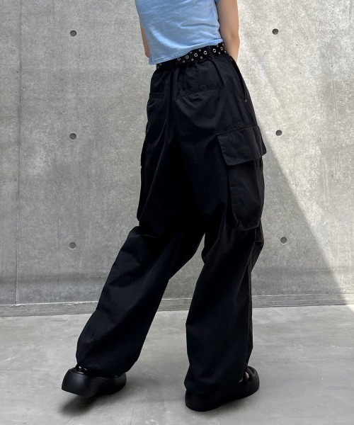 海外希少【PHOEBE PHILO】パッチポケットカーゴパンツ ホワイト セール】ポケットデザインカーゴパンツ（カーゴパンツ