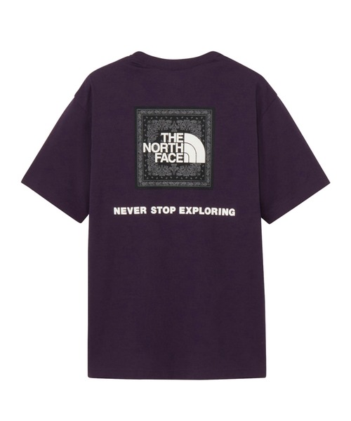 THE NORTH FACE（ザノースフェイス）の「THE NORTH FACE ザ・ノース・フェイス 半袖 Tシャツ ショートスリーブバンダナスクエアロゴティー NT32446（Tシャツ/カットソー・メンズ・ブラック/グレー/グレイッシュブルー/ホワイト/スモークグレー/ブラック×ブラック/ホワイト×ブラック/ネイビー/ダークパープル/グレー×サックスブルー・XL/L/M/S/XXL）」の10枚目の写真