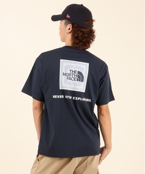 THE NORTH FACE(ザノースフェイス)の「THE NORTH FACE ザ・ノース・フェイス 半袖 Tシャツ ショートスリーブバンダナスクエアロゴティー NT32446(Tシャツ/カットソー・メンズ・ブラック/グレー/グレイッシュブルー/ホワイト/スモークグレー/ブラック×ブラック/ホワイト×ブラック/ネイビー/ダークパープル/グレー×サックスブルー・XL/L/M/S/XXL)」の18枚目の写真