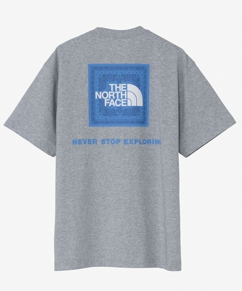THE NORTH FACE(ザノースフェイス)の「THE NORTH FACE ザ・ノース・フェイス 半袖 Tシャツ ショートスリーブバンダナスクエアロゴティー NT32446(Tシャツ/カットソー・メンズ・ブラック/グレー/グレイッシュブルー/ホワイト/スモークグレー/ブラック×ブラック/ホワイト×ブラック/ネイビー/ダークパープル/グレー×サックスブルー・XL/L/M/S/XXL)」の12枚目の写真