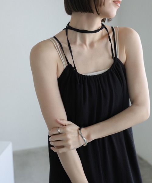 select MOCA(セレクトモカ)の「マルチウェイロングキャミワンピース(ワンピース・レディース・ブラウン/ブラック/アイボリー・MEDIUM/SMALL)」の4枚目の写真