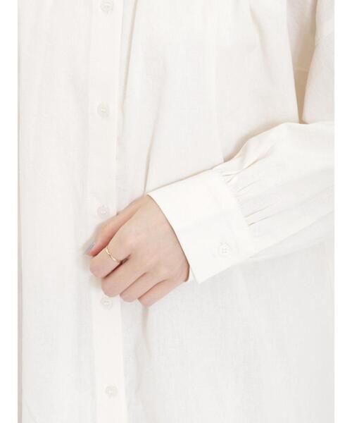 Samansa Mos2(サマンサ モスモス)の「スタンドネックギャザーチュニック(チュニック・レディース・オフホワイト/ブルー/グリーン/ネイビー・F)」の12枚目の写真