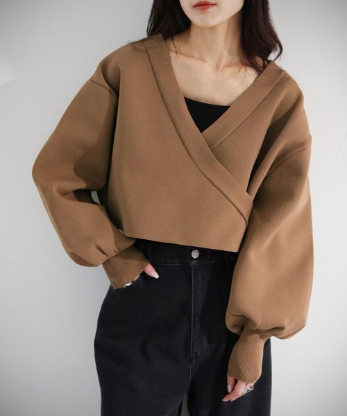 cheriella（シェリエラ）の「【cheriella】WEB限定前後2WAYカシュクールニット（完売）（ニット/セーター・レディース・ライトグレー/ブラウン/グリーン/アイボリー/ブラック/ブルー・M）」の21枚目の写真