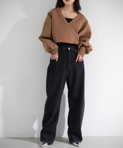 cheriella（シェリエラ）の「【cheriella】WEB限定前後2WAYカシュクールニット（完売）（ニット/セーター・レディース・ライトグレー/ブラウン/グリーン/アイボリー/ブラック/ブルー・M）」の17枚目の写真