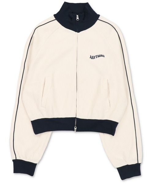 SPINNS（スピンズ）の「Wジップワンポイント刺繍 ワッフル素材ラインジャージ（ジャージ・レディース・チャコール/オートミール/アイボリー・ONESIZE）」の16枚目の写真