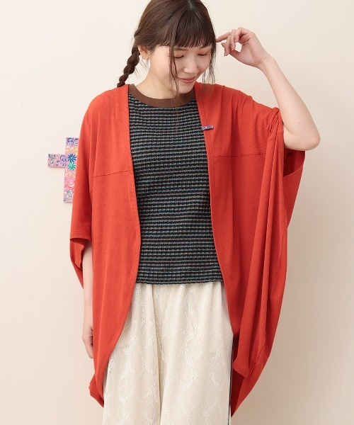 チチカカ（チチカカ）の「サラサラテレコカーディガン（カーディガン/ボレロ・レディース・オレンジ/カーキ/ベージュ/ブラック・FREE）」の21枚目の写真