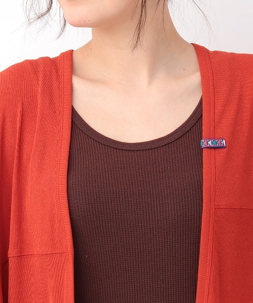 チチカカ（チチカカ）の「サラサラテレコカーディガン（カーディガン/ボレロ・レディース・オレンジ/カーキ/ベージュ/ブラック・FREE）」の14枚目の写真