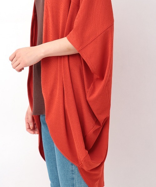 チチカカ（チチカカ）の「サラサラテレコカーディガン（カーディガン/ボレロ・レディース・オレンジ/カーキ/ベージュ/ブラック・FREE）」の15枚目の写真