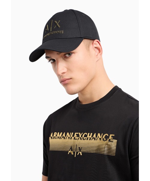 ARMANI EXCHANGE(アルマーニエクスチェンジ)の「【A|X アルマーニ エクスチェンジ】<オンライン限定>AXロゴ キャップ(キャップ・メンズ・ブラック・FREE)」の2枚目の写真