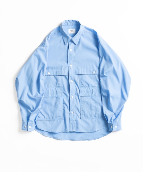 WETTEMPT(ウィテンプト)の「MULTI POCKET TUCK SHIRT/マルチポケットタックシャツ(シャツ/ブラウス・メンズ・オフホワイト/ブルー/サックスブルー/ダークグレー・LARGE/MEDIUM/SMALL)」の3枚目の写真
