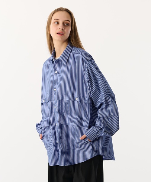 WETTEMPT(ウィテンプト)の「MULTI POCKET TUCK SHIRT/マルチポケットタックシャツ(シャツ/ブラウス・メンズ・オフホワイト/ブルー/サックスブルー/ダークグレー・LARGE/MEDIUM/SMALL)」の9枚目の写真