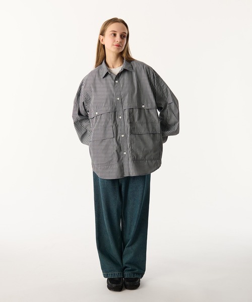 WETTEMPT(ウィテンプト)の「MULTI POCKET TUCK SHIRT/マルチポケットタックシャツ(シャツ/ブラウス・メンズ・オフホワイト/ブルー/サックスブルー/ダークグレー・LARGE/MEDIUM/SMALL)」の19枚目の写真
