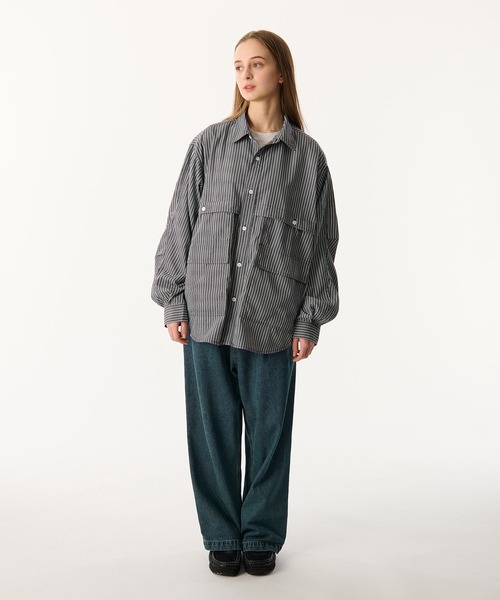 WETTEMPT(ウィテンプト)の「MULTI POCKET TUCK SHIRT/マルチポケットタックシャツ(シャツ/ブラウス・メンズ・オフホワイト/ブルー/サックスブルー/ダークグレー・LARGE/MEDIUM/SMALL)」の22枚目の写真