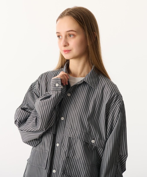 WETTEMPT(ウィテンプト)の「MULTI POCKET TUCK SHIRT/マルチポケットタックシャツ(シャツ/ブラウス・メンズ・オフホワイト/ブルー/サックスブルー/ダークグレー・LARGE/MEDIUM/SMALL)」の13枚目の写真