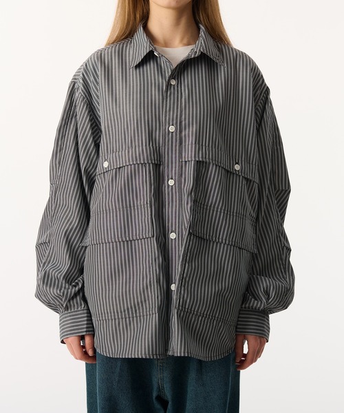 WETTEMPT(ウィテンプト)の「MULTI POCKET TUCK SHIRT/マルチポケットタックシャツ(シャツ/ブラウス・メンズ・オフホワイト/ブルー/サックスブルー/ダークグレー・LARGE/MEDIUM/SMALL)」の15枚目の写真