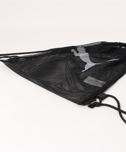 PUMA（プーマ）の「《PUMA》メッシュ ジムサック（エコバッグ/サブバッグ・メンズ・ブラック・フリー）」の3枚目の写真