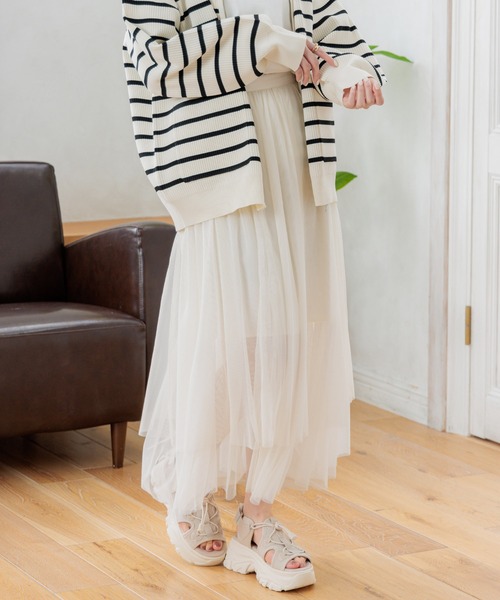 INGNI（イング）の「ボリュームレースUPスポサン（サンダル・レディース・オフホワイト/ブラック/ベージュ・M/L）」の9枚目の写真