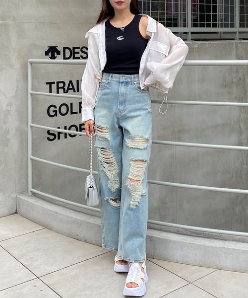 INGNI（イング）の「ボリュームレースUPスポサン（サンダル・レディース・オフホワイト/ブラック/ベージュ・M/L）」の11枚目の写真