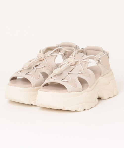 INGNI（イング）の「ボリュームレースUPスポサン（サンダル・レディース・オフホワイト/ブラック/ベージュ・M/L）」の19枚目の写真