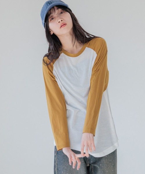 LOWRYS FARM(ローリーズファーム)の「シアーラグランTLS 111764(Tシャツ/カットソー・レディース・ブラウン/ブラック・FREE)」の2枚目の写真