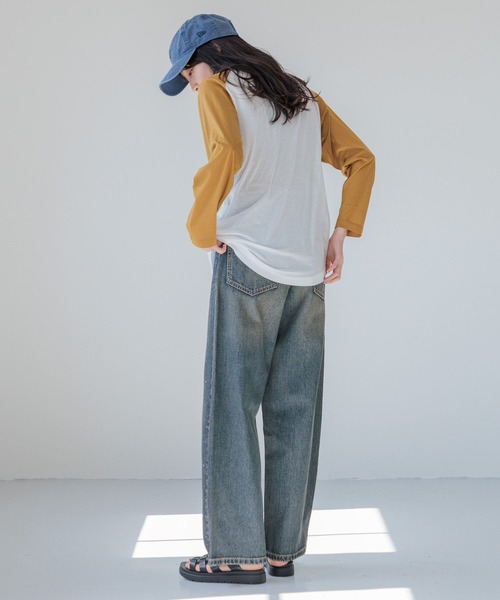 LOWRYS FARM(ローリーズファーム)の「シアーラグランTLS 111764(Tシャツ/カットソー・レディース・ブラウン/ブラック・FREE)」の6枚目の写真