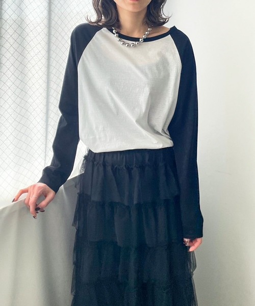 LOWRYS FARM(ローリーズファーム)の「シアーラグランTLS 111764(Tシャツ/カットソー・レディース・ブラウン/ブラック・FREE)」の19枚目の写真