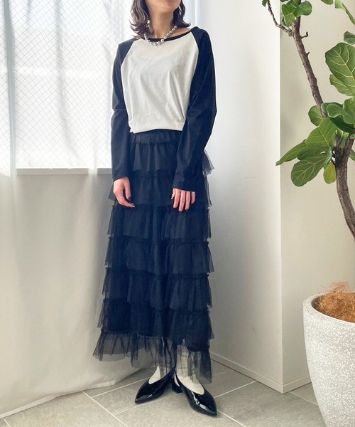 LOWRYS FARM(ローリーズファーム)の「シアーラグランTLS 111764(Tシャツ/カットソー・レディース・ブラウン/ブラック・FREE)」の21枚目の写真