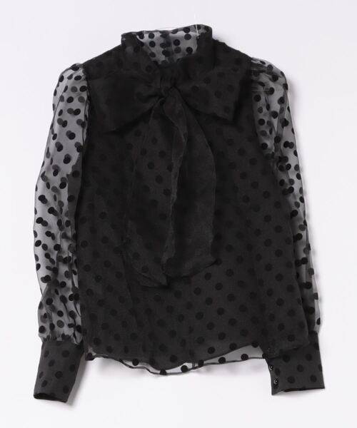 Narcissus（ナルシス）の「【Narcissus】ドットリボンブラウス（シャツ/ブラウス・レディース・ブラック/ホワイト・FREE）」の16枚目の写真