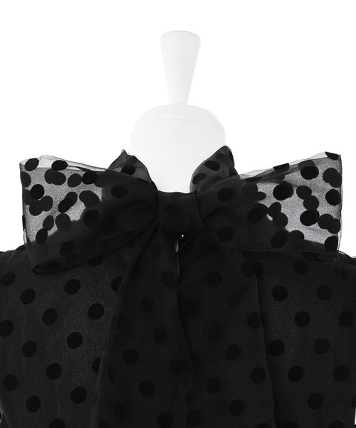 Narcissus（ナルシス）の「【Narcissus】ドットリボンブラウス（シャツ/ブラウス・レディース・ブラック/ホワイト・FREE）」の13枚目の写真