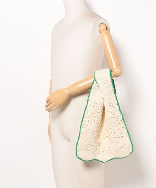 ACCOMMODE（アコモデ）の「クロシェモチーフサブバッグ（エコバッグ/サブバッグ・レディース・ホワイト・FREE）」の3枚目の写真