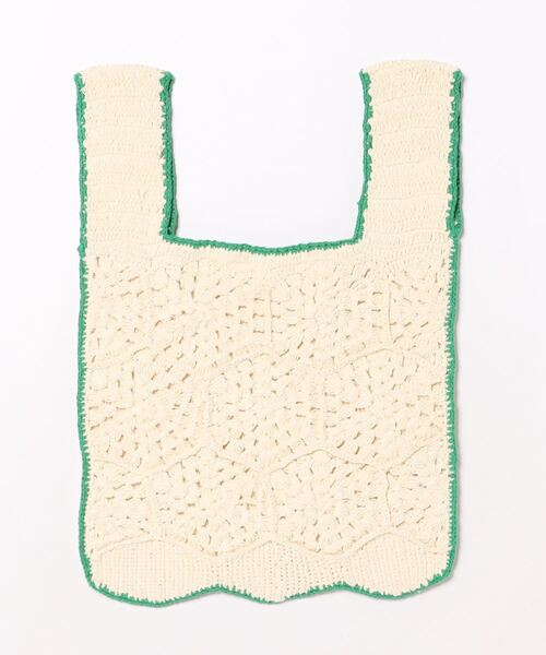 ACCOMMODE（アコモデ）の「クロシェモチーフサブバッグ（エコバッグ/サブバッグ・レディース・ホワイト・FREE）」の2枚目の写真